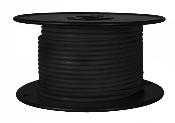 81107 – WIRTHCO Primary Wire, Stranded Conductor 18 Gauge Black 100 Foot Spool Copper Conductor/ PVC Insulation